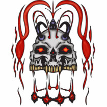 Blood Thirsty Cyborg Skull Acrylic Cut Outs