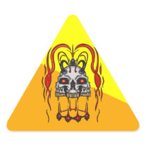 Blood Thirsty Cyborg Skull Stickers