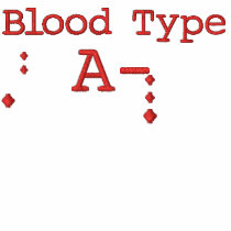 Blood Type A- Embroidered T-shirt