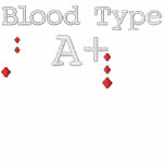 Blood Type A+ Embroidered Tee