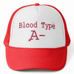 Blood Type A Negative Hats