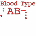 Blood Type AB- Embroidered T-shirt embroidered shirts