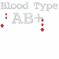 Blood Type AB+ Embroidered Tee