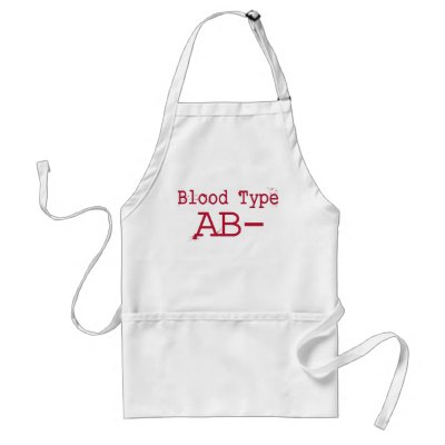 Blood Type AB Negative Apron by opheliasart