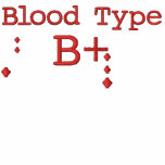 Blood Type B+ Embroidered T-shirt