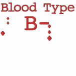 Blood Type B- Embroidered T-shirt