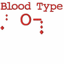 Blood Type O- Embroidered T-shirt