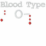 Blood Type O- Embroidered Tee