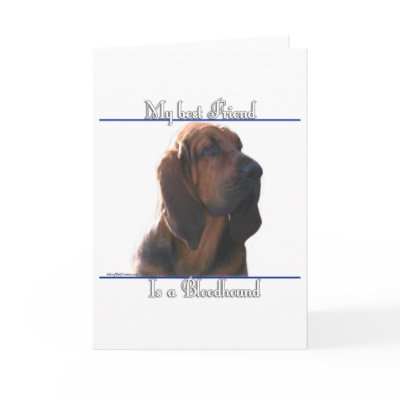 Bloodhound Best Friend 2 Greeting Card by GreyWolfCreation