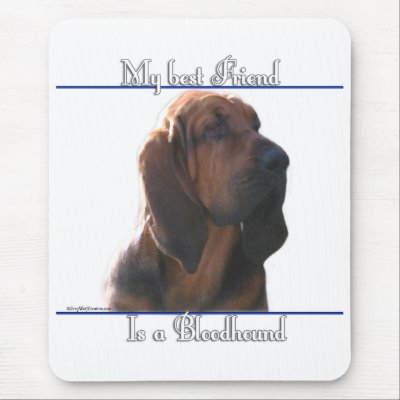 Bloodhound Best Friend 2 Mousemat by GreyWolfCreation
