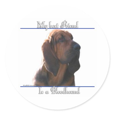 Bloodhound Best Friend 2 - Sticker by GreyWolfCreation