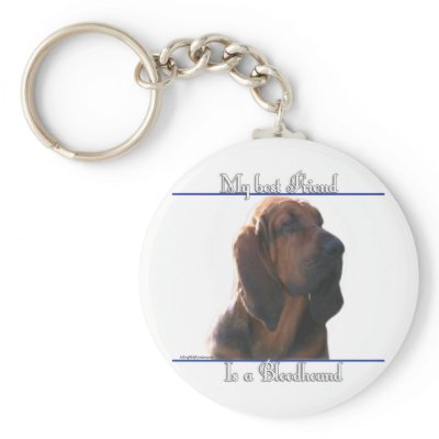 Bloodhound Best Friend Keychain by GreyWolfCreation