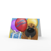 Bloodhound Birthday Card