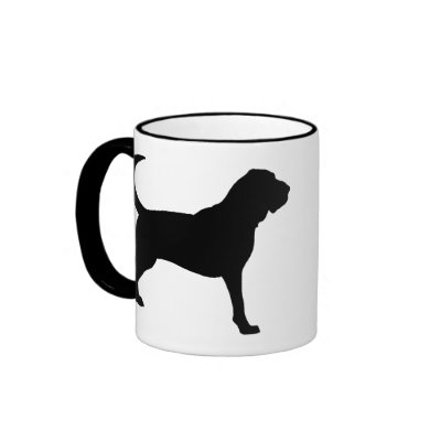 Bloodhound (black) coffee mug by dogsandhorses