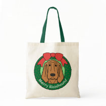 Bloodhound Christmas Canvas Bags