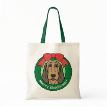Bloodhound Christmas Canvas Bag