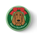 Bloodhound Christmas buttons