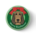 Bloodhound Christmas buttons