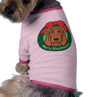 Bloodhound Christmas Dog Clothes by dogcartoons