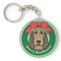Bloodhound Christmas Key Chain