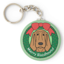 Bloodhound Christmas Keychain