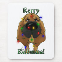 Bloodhound - Christmas Lights Mousepad