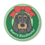 Bloodhound Christmas Magnets