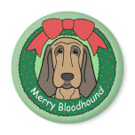 Bloodhound Christmas magnets