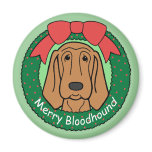 Bloodhound Christmas magnets