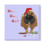 Bloodhound Christmas Refrigerator Magnet