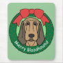 Bloodhound Christmas Mouse Pads