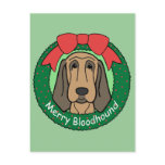 Bloodhound Christmas Postcard