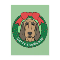 Bloodhound Christmas Postcard
