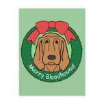 Bloodhound Christmas Post Card