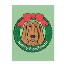Bloodhound Christmas Post Card
