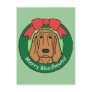 Bloodhound Christmas Post Card