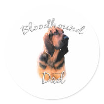 Bloodhound Dad 2 Round Stickers