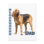 Bloodhound Dad 4 Postcards