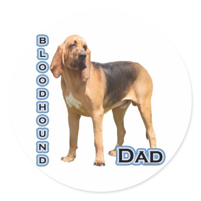 Bloodhound Dad 4 - Sticker by GreyWolfCreation