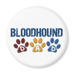 BLOODHOUND DAD Paw Print magnets