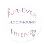 Bloodhound Furever Round Stickers