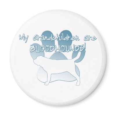Bloodhound Grandchildren Fridge Magnets by MenagerieMayhem