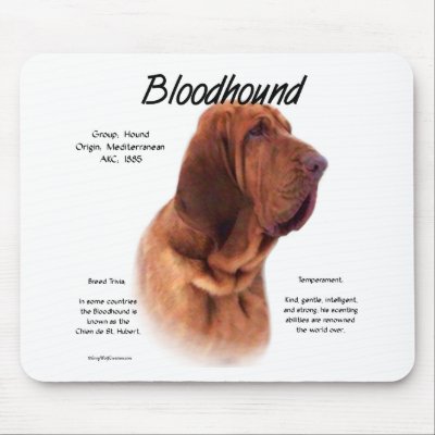 Bloodhound History Design Mousemat by GreyWolfCreation