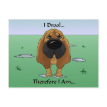 Bloodhound - I Drool...Therefore I Am.. Post Card