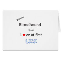 Bloodhound Lick Design Greeting Cards