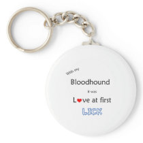Bloodhound Lick Design Keychain