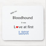 Bloodhound Lick Design Mouse Pads