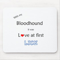 Bloodhound Lick Design Mouse Pads