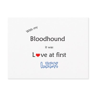 Bloodhound Lick Design Postcards by GreyWolfCreation