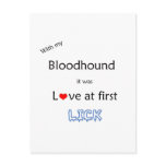 Bloodhound Lick Design Postcard